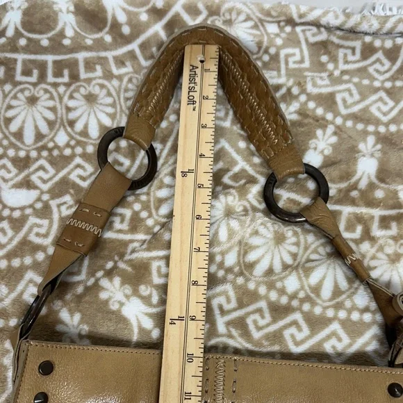 Stylish Tan Leather Hobo Bag - Picture 6 of 12